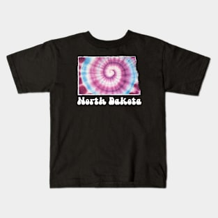 North Dakota Tie Dye Kids T-Shirt